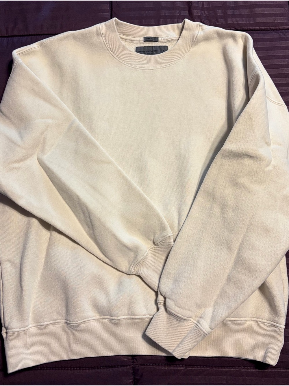 Abercrombie & Fitch Cream Crewneck Sweatshirt